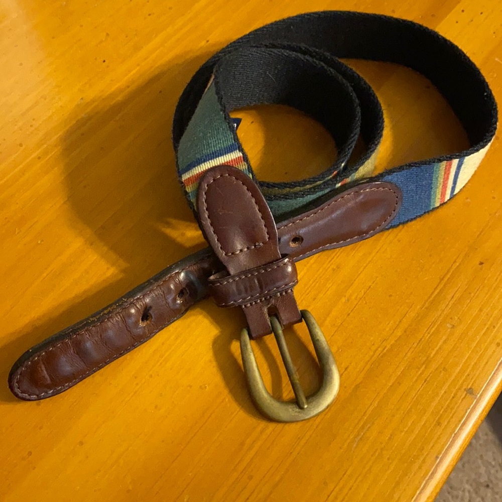 Thomas Bates Striped Belt